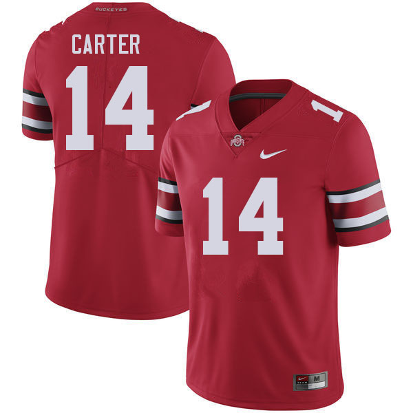 Ohio State Buckeyes #14 Ja'Had Carter College Football Jerseys Stitched-Red